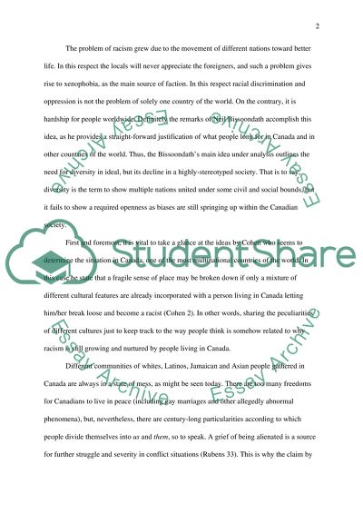 The Problem of Racism. Selling illusions: the cult of multiculturalism in Canada by Neil Bissoondath