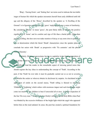 The Poetic Styling of Emily Dickinson