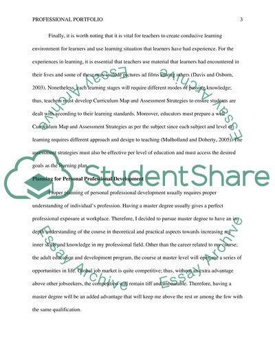 Analysis of Professional Portfolio