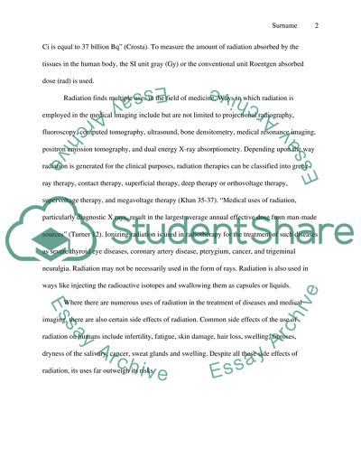 Research paper on radiation