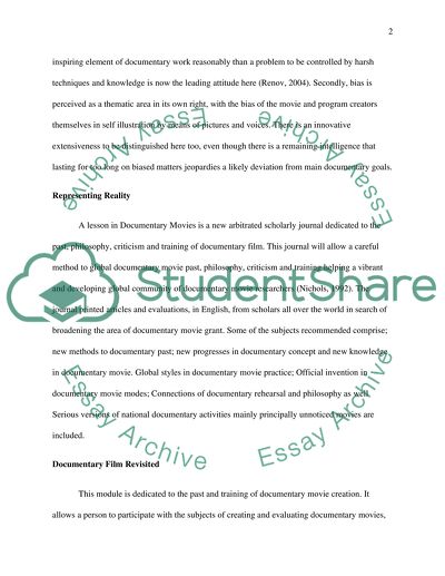 FOUR TOP DOCUMENTARY FILM MAKERS FROM UK AND AMERICA