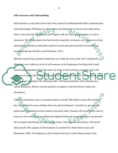 A Reflection on Personal and Professional Development