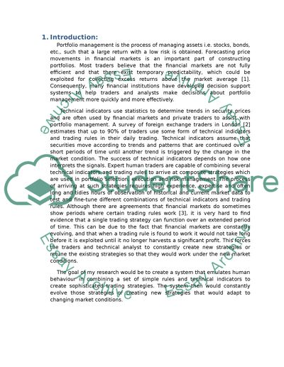 Adaptive Portfolio Management using Evolutionary Algorithm