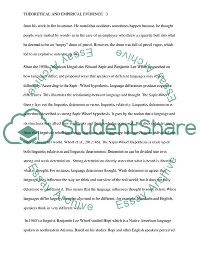 Does Language Shape the Way We Think