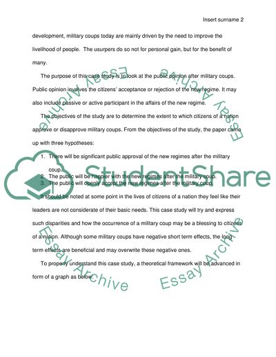 Military Coups and Public Satisfaction