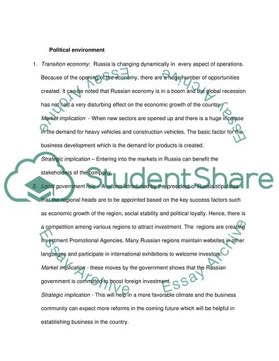 The Multinational Company from the UK Enters the Russian Market