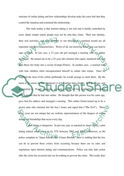 Internet dating and online friendships : harmless or not