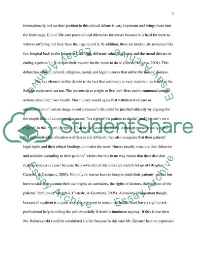 Nurses Attitudes towards Euthanasia