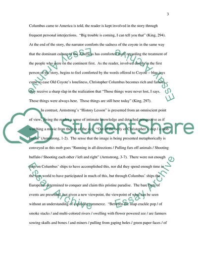 The Role of the Narrator in A Coyote Columbus Story and History Lesson