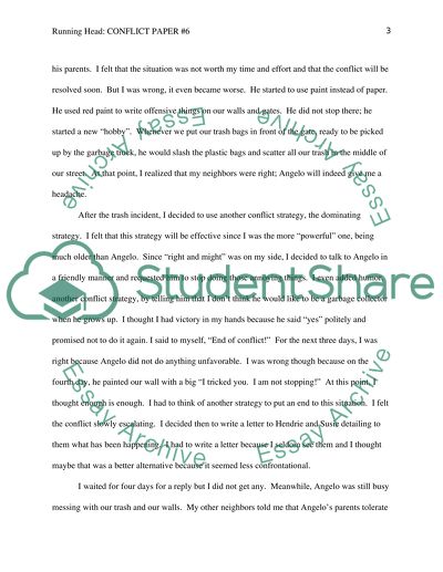 Conflict situation between neighbours