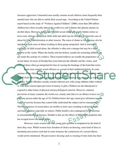 The Issue of Child Sexual Abuse