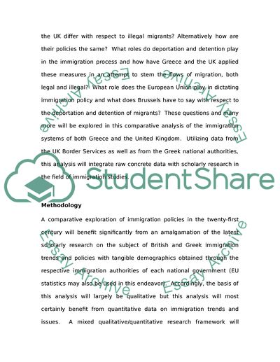 The Policy of Deportation and Detention in Greece and the UK