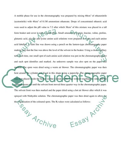 Chromatographic Separation of Amino Acids