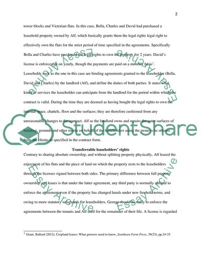 Land Law and Transferrable Leaseholders Rights