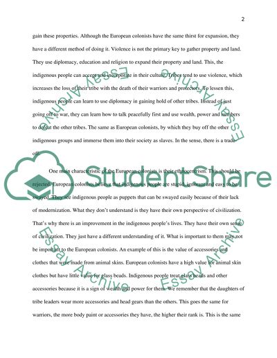 Indigenous person or European colonist