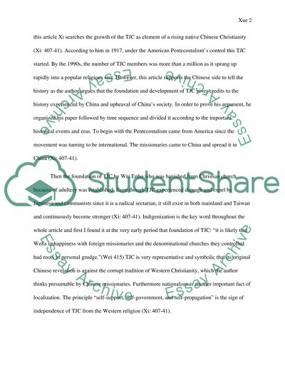 Christianity and Chinese Popular Religion: The success of Christianity in China