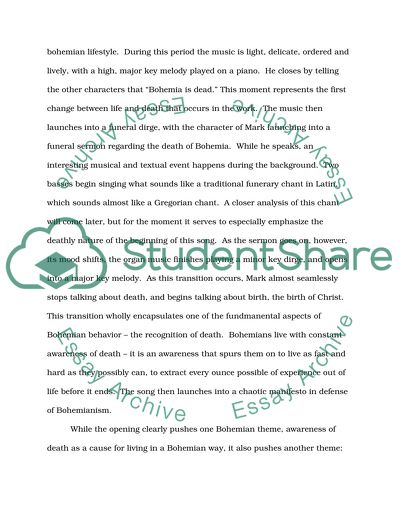 Popular Consumption of Music: La Vie Boheme