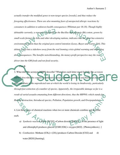 Discussion GMOs in Producing Food, Bioaccumulation, Green Revolution and Slow Food Movement