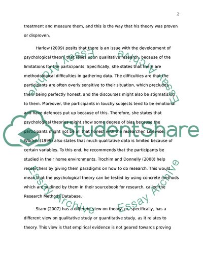 Psychological Theories and the Application to the Problem