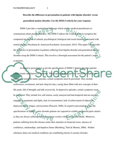 Pathophysiology: Bipolar Disorder and Generalized Anxiety Disorder