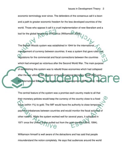 The Post-Washington Consensus