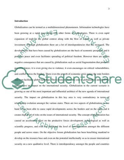 Significance of Globalization in International Security Studies