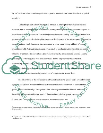 Analyzing the Most Important Threat to the Public Sector and Its Implication on National Security