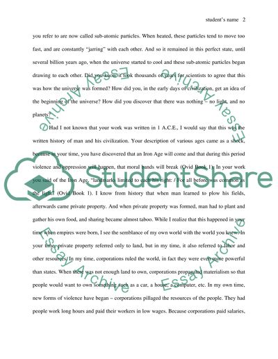 A Letter to Ovid Critique