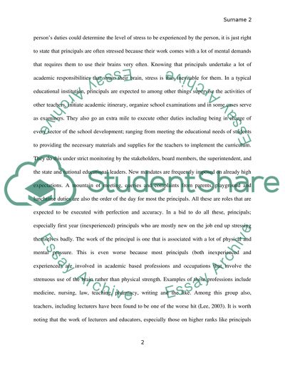 Stress and Coping Mechanisms of First Year Principals