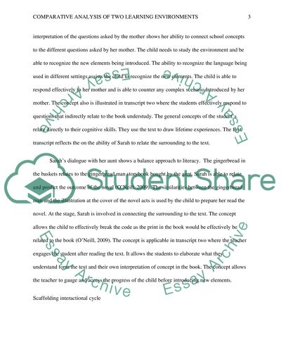 Comparative Analysis of Two Learning Environments
