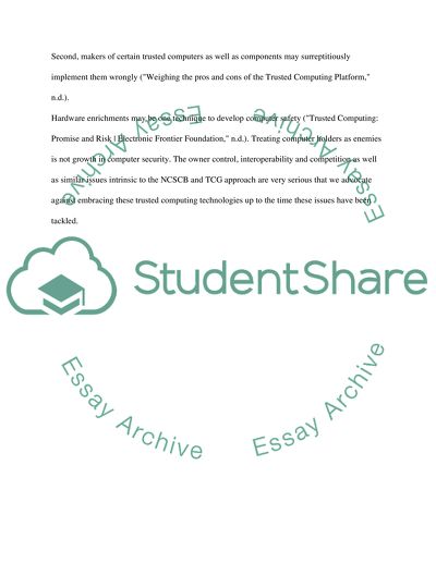 The downside of trusted computing