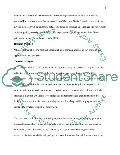 Qualitative analytic methods