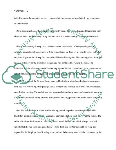 A Woman in Berlin Critique