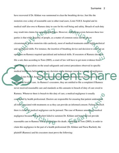 Medical Negligence Case