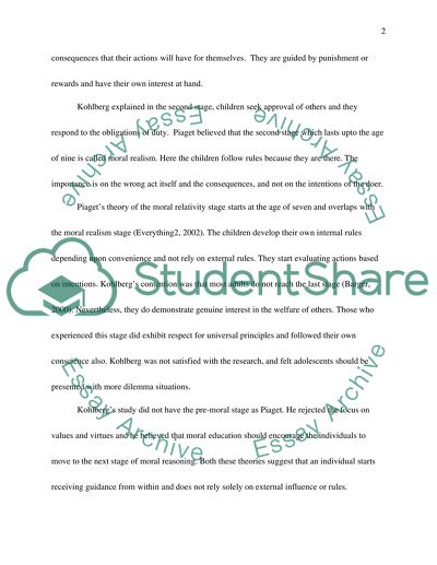 Moral Education and Moral Development