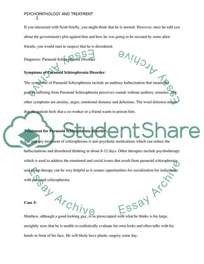 Week 10 - Final Project: Psychopathology and Treatment
