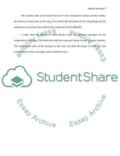 The song: Eleanor Rigby by the Beatles (2:08)