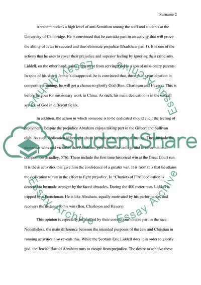 Analysis of the Theme of Dedication in the Movie-Chariots of Fire