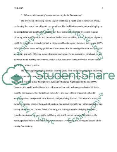 Twenty-first Centry Images of Nurses and Nursing