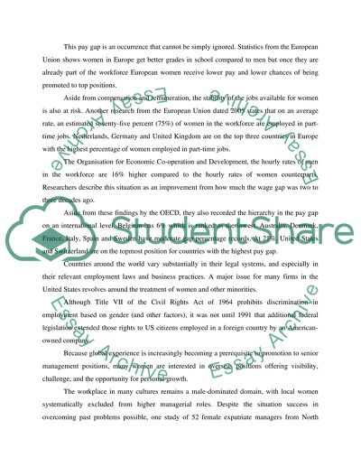 The Pay Gap Between Men and Women