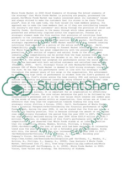 Whole Foods Market in 2008