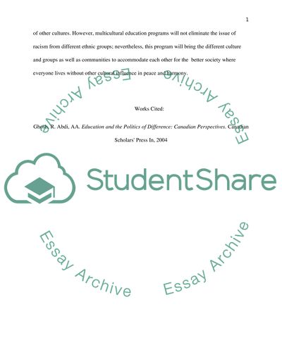 The Policy of Multiculturalism as Rejected by the Education Policy of Quebec and First Nation People