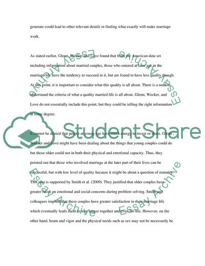 What Makes a Marriage Work