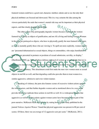 Pornography is Degrading to Women