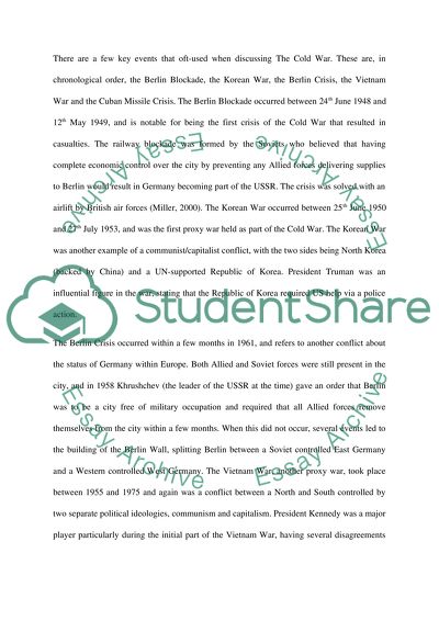 A crisis during a The Cold War