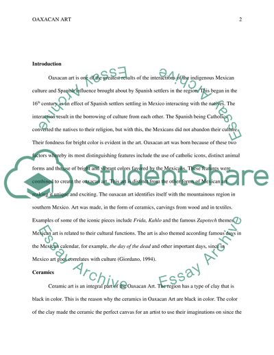 Oaxaca Arts Analysis