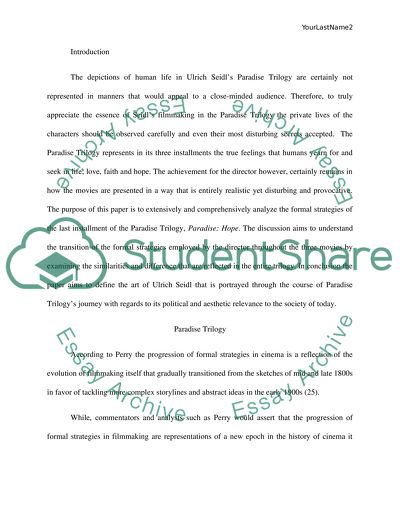 Paradise Trilogy by Ulrich Seid