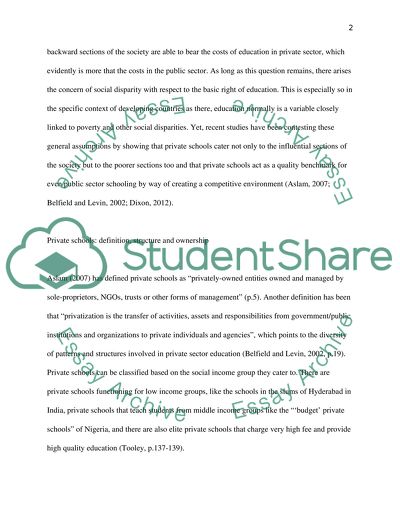 Privatization of Education in Developing Countries