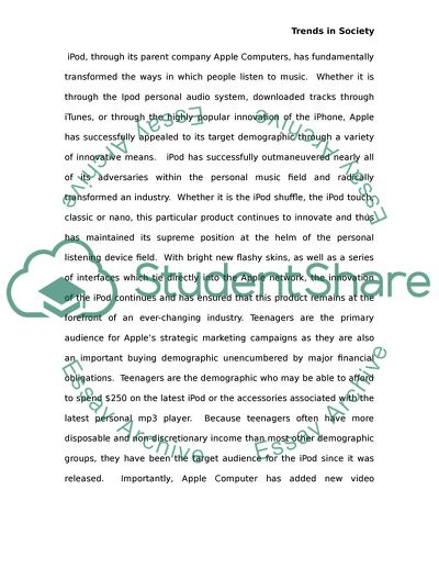 Trends in Contemporary Society