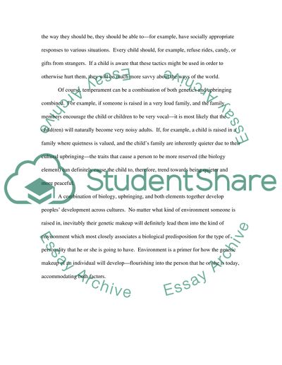 Temperament Across Cultures